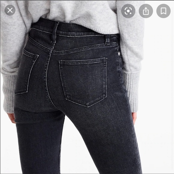 J. Crew Point Sur High Rise Jeans in Grey Black - Picture 3 of 10
